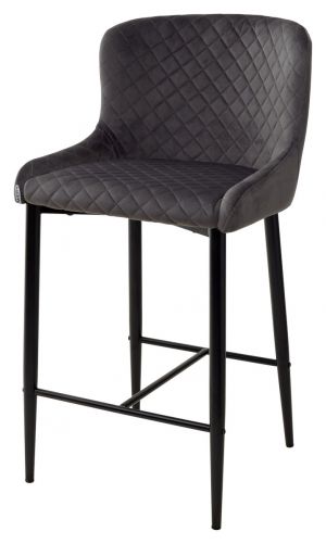 Полубарный стул ARTEMIS графит, велюр G108-92 (H=65cm) М-City